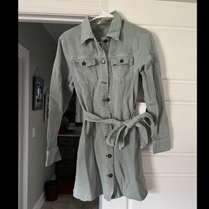 Long Sleeve Boutique Denim Dress